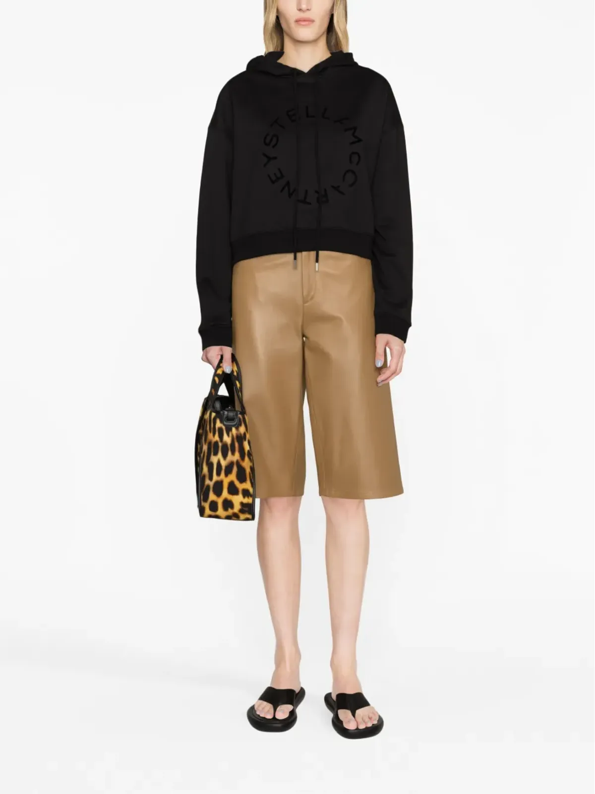 Stella McCartney ロゴプリント入り クロップド コットン スウェットシャツ - 画像2