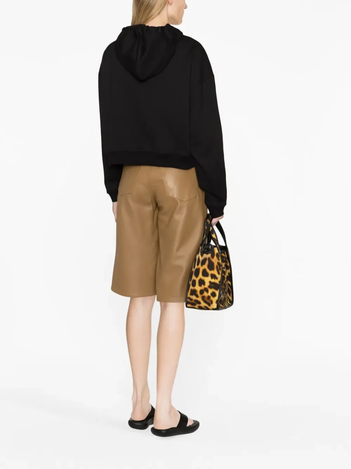Stella McCartney ロゴプリント入り クロップド コットン スウェットシャツ - 画像4