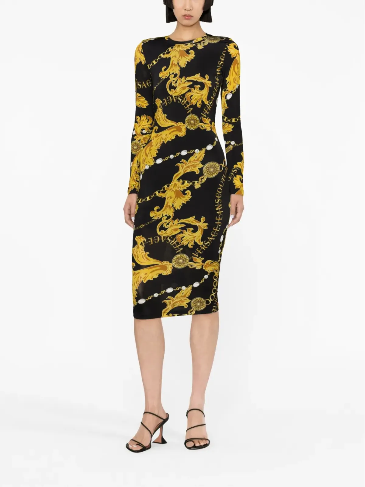 Versace Jeans Couture バロックプリント ミディドレス - 画像2