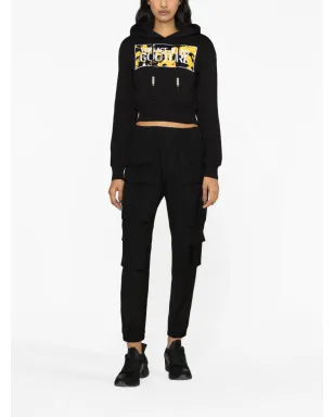 Versace Jeans Couture ロゴパッチ付きクロップドフーディ - サムネイル2