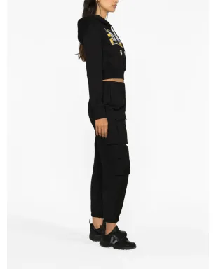 Versace Jeans Couture ロゴパッチ付きクロップドフーディ - サムネイル3