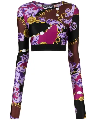 Versace Jeans Couture バロッコプリント クロップトップ - サムネイル1