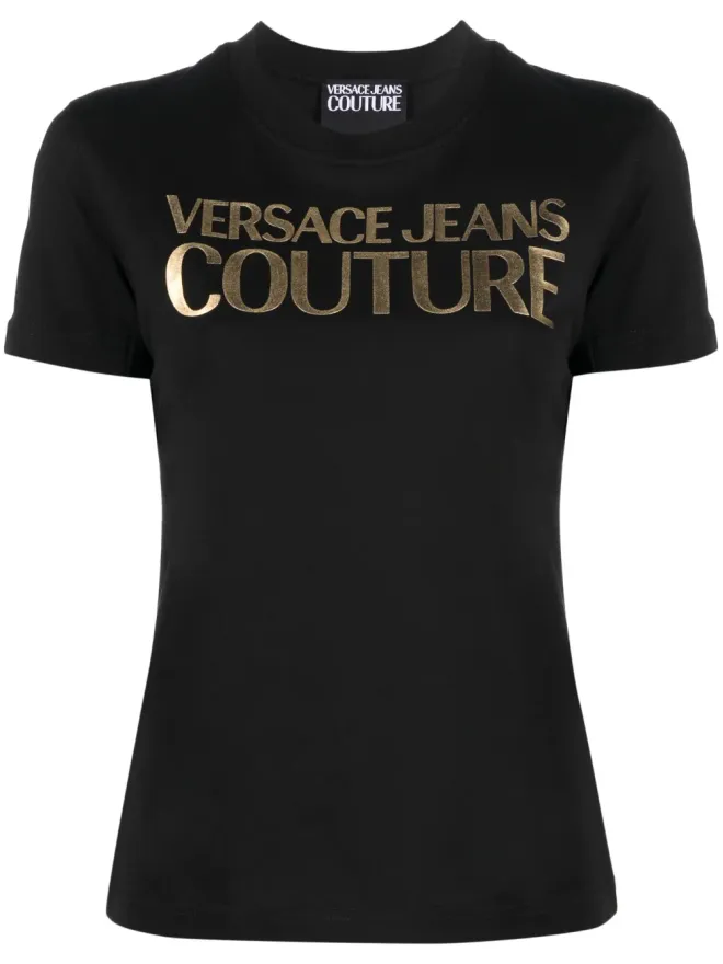 Versace Jeans Couture Versace Jeans Couture ロゴプリント半袖Tシャツ ブラックの商品画像