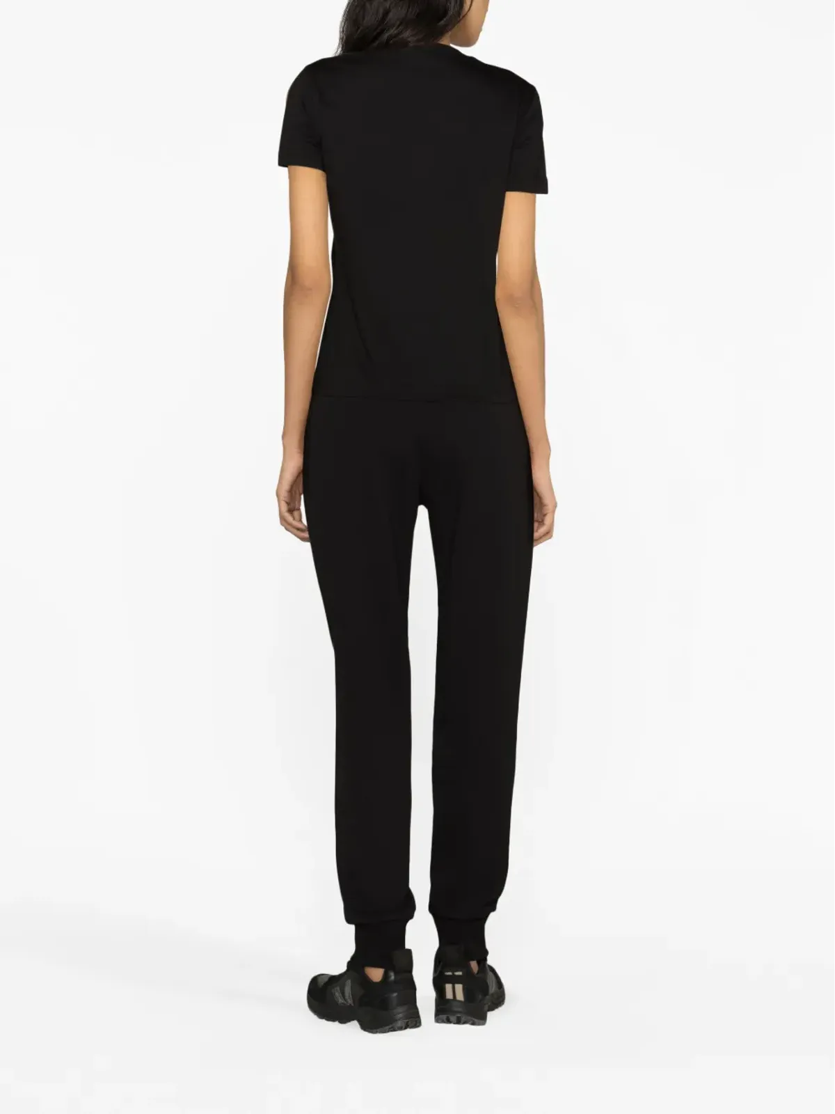 Versace Jeans Couture ロゴプリント半袖Tシャツ ブラック - 画像4