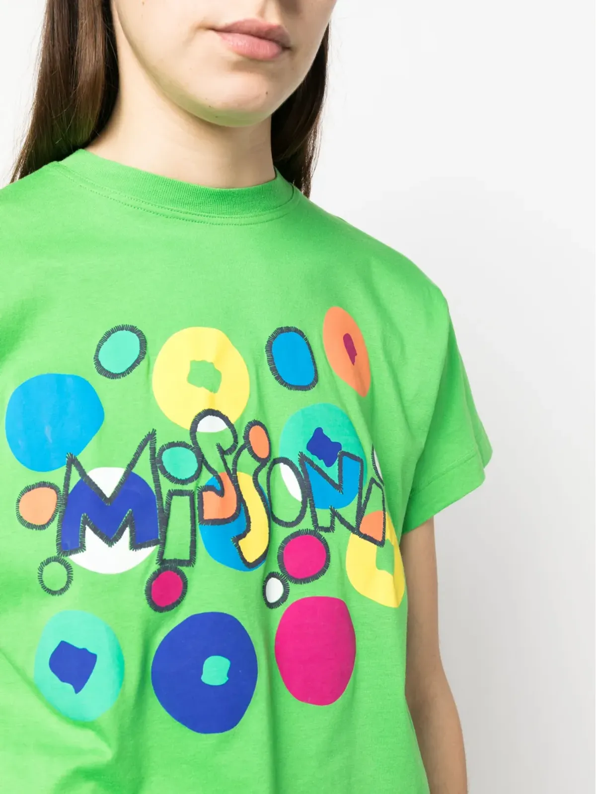 Missoni Pre-Owned 1990s ロゴプリント コットン Tシャツ - 画像5