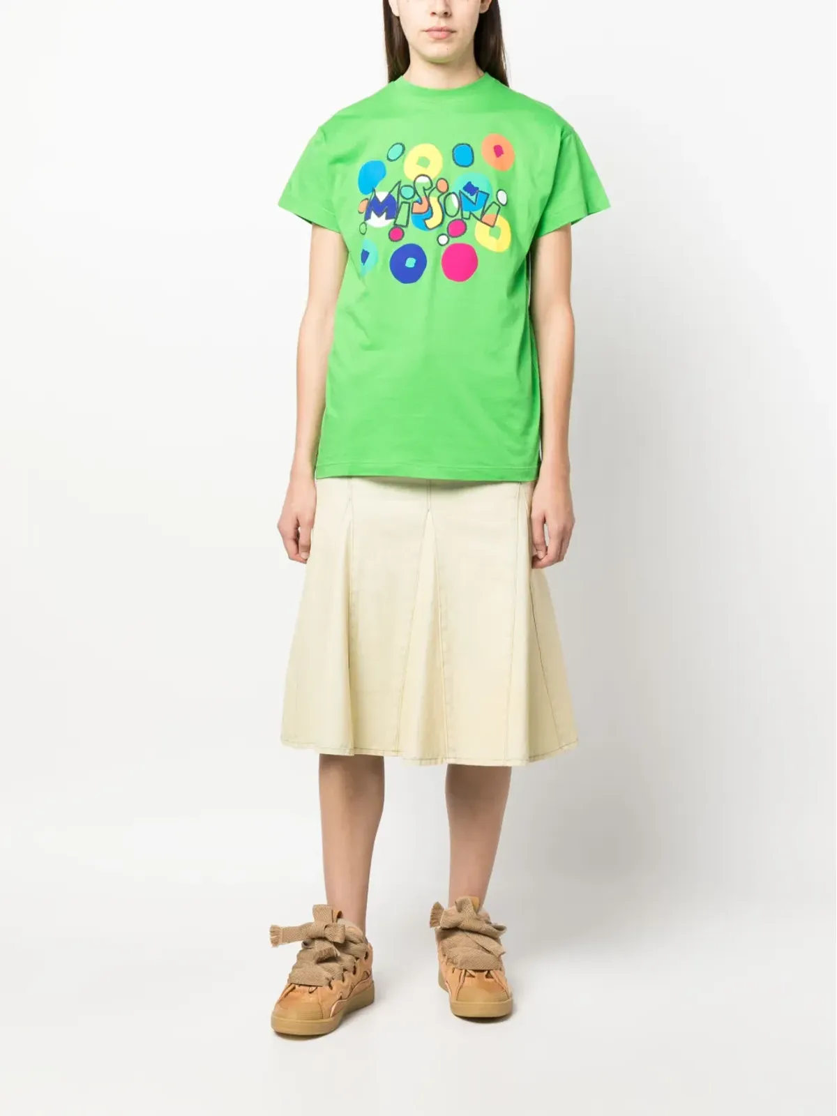 Missoni Pre-Owned 1990s ロゴプリント コットン Tシャツ - 画像2