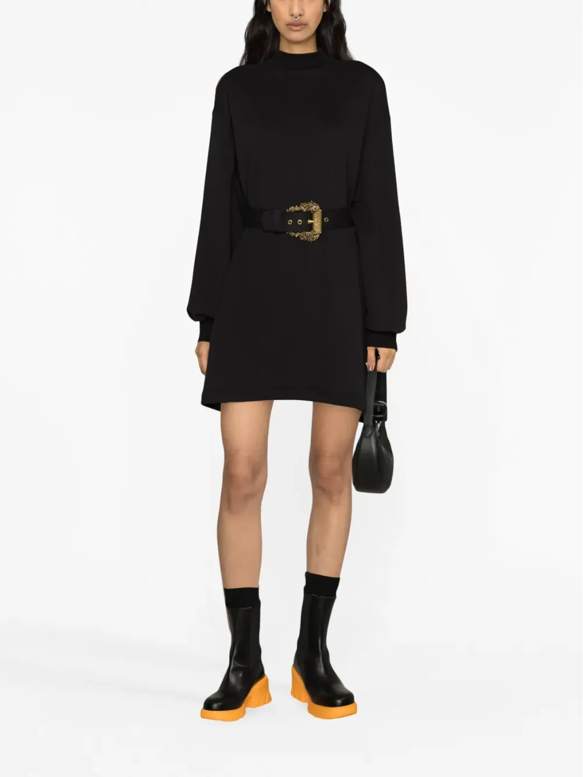 Versace Jeans Couture ベルト付き長袖ミニドレス - 画像2
