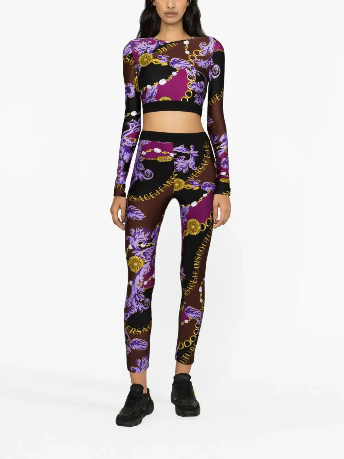 Versace Jeans Couture ロゴプリントレギンス - 画像2