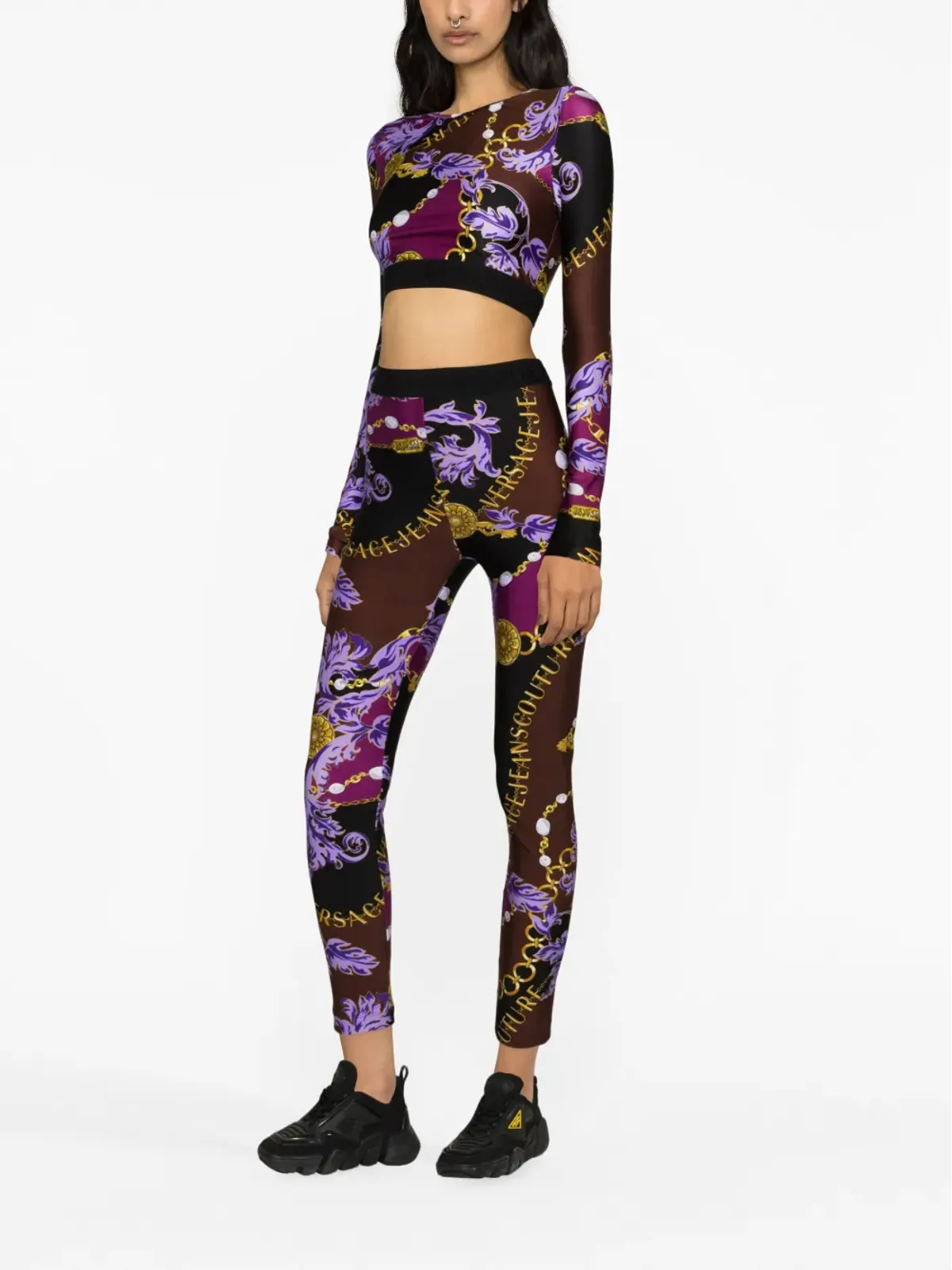 Versace Jeans Couture ロゴプリントレギンス - 画像3