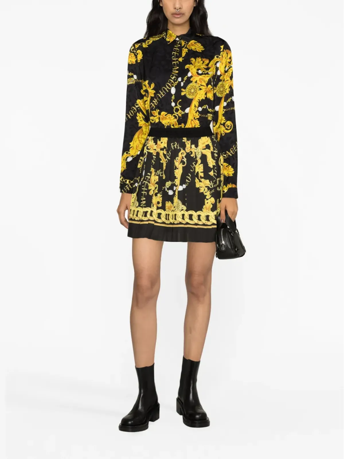 Versace Jeans Couture チェーン・クチュール・プリント サテンシャツ - 画像2