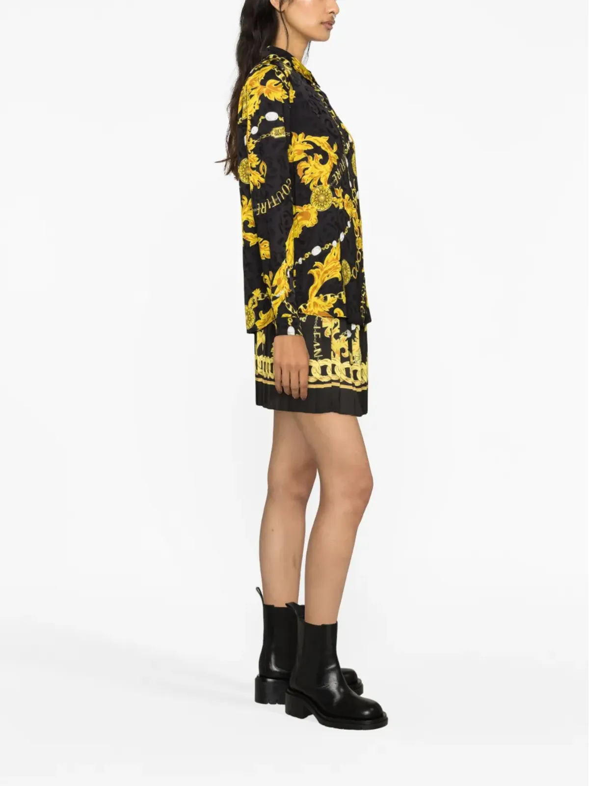 Versace Jeans Couture チェーン・クチュール・プリント サテンシャツ - 画像3