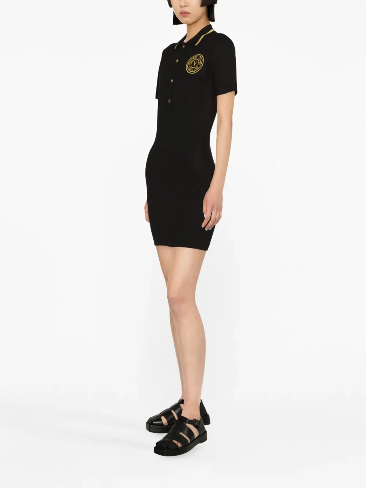 Versace Jeans Couture V-Emblemポロミニドレス - 画像3