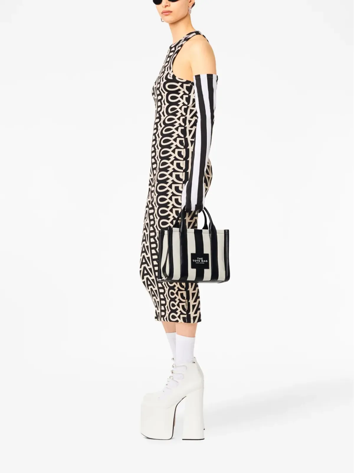 Marc Jacobs ストライプ柄のトートバッグ - 画像3