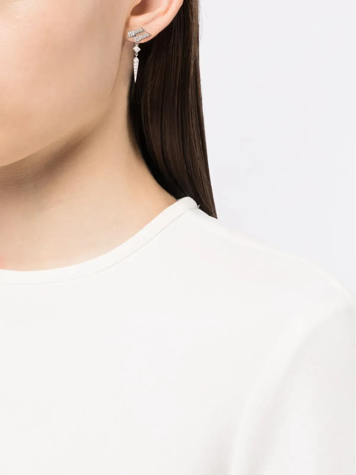 STATEMENT PARIS ステアウェイ ウィング ダイヤモンド イヤリング - 画像2