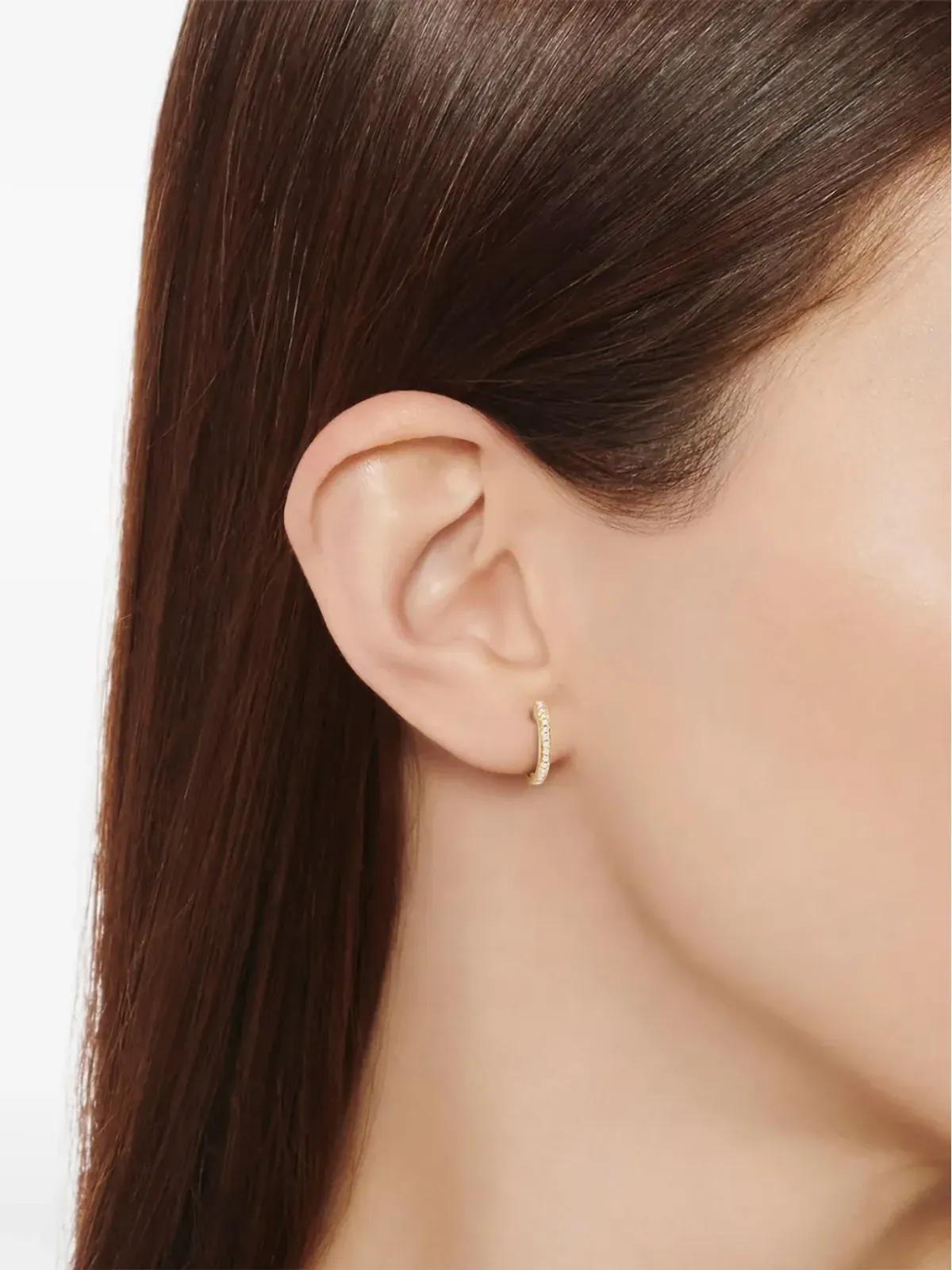 Kiki McDonough 18kt yellow gold Kiki Classic diamond hoops - 画像2