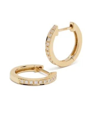 Kiki McDonough 18kt yellow gold Kiki Classic diamond hoops - サムネイル3