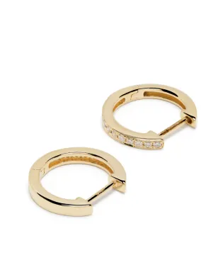Kiki McDonough 18kt yellow gold Kiki Classic diamond hoops - サムネイル4