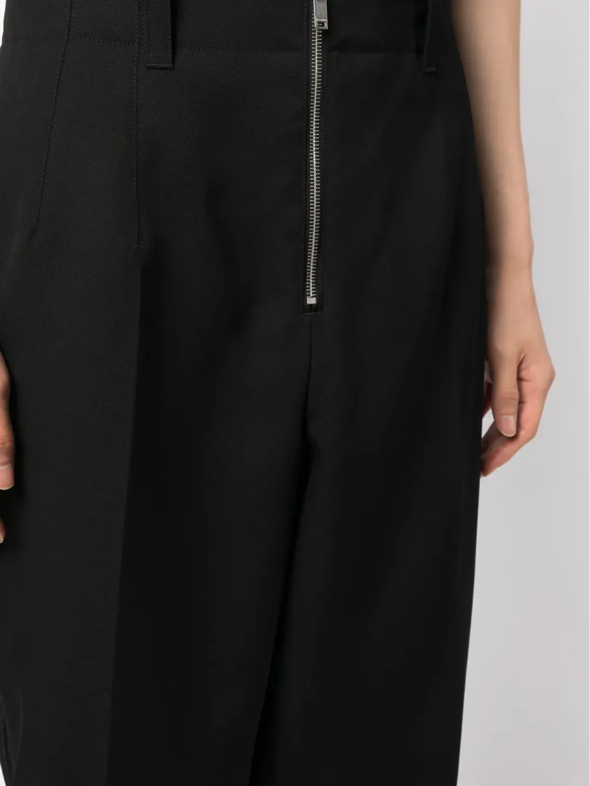 Jil Sander ジップファスナー付きウールのテーパードパンツ - 画像5