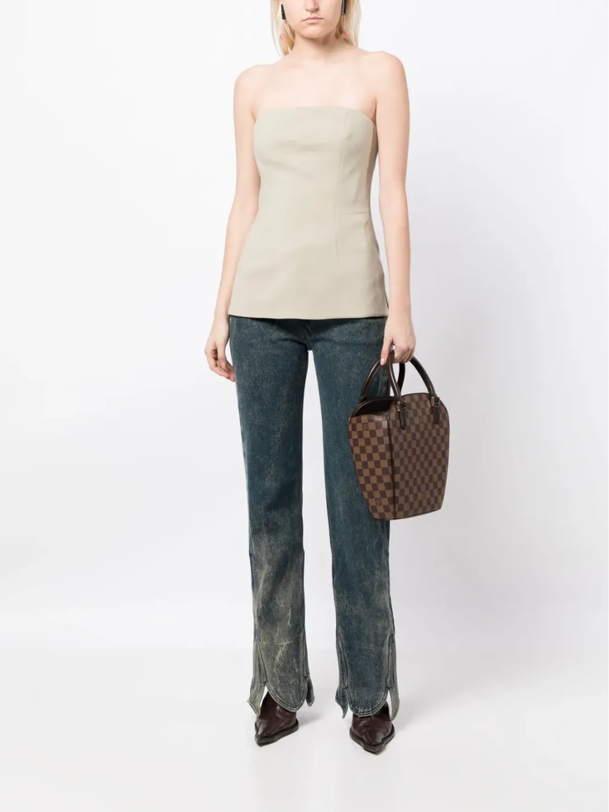 Louis Vuitton ビンテージ サリア・セウ ハンドバッグ ブラウン - 画像2