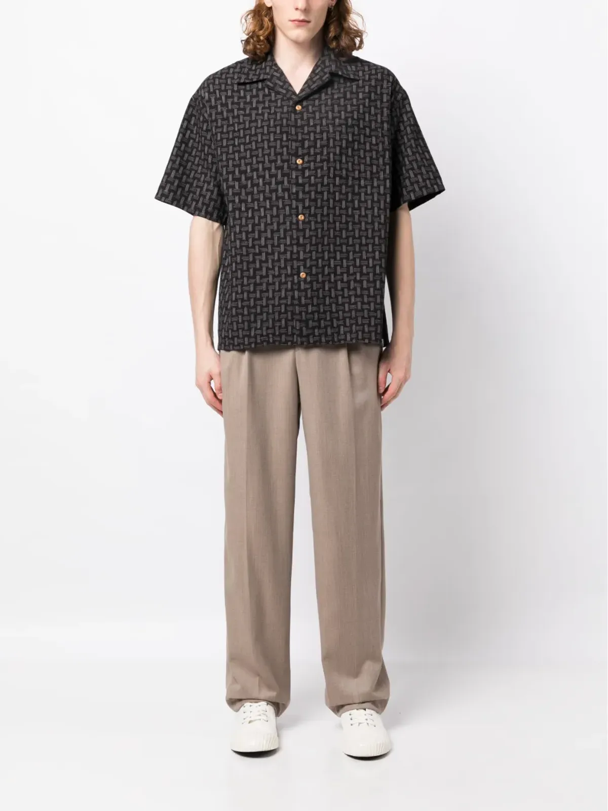 visvim グラフィックプリント半袖シャツ - ブラック - 画像2