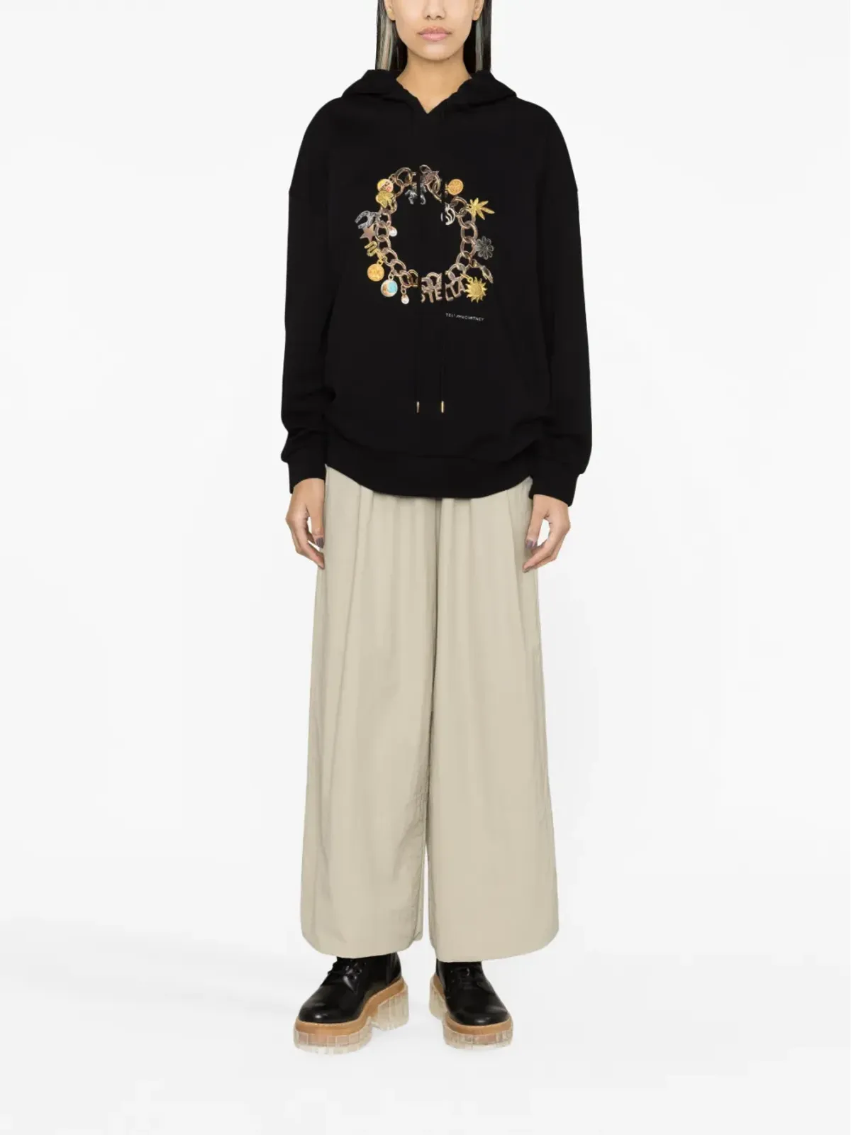 Stella McCartney ブレスレットプリント コットン フーディ - 画像2