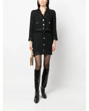 PINKO ギリーノ バスケット編み フリンジ ミニスカート - サムネイル2