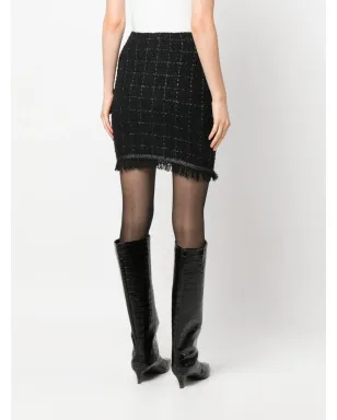 PINKO ギリーノ バスケット編み フリンジ ミニスカート - サムネイル4
