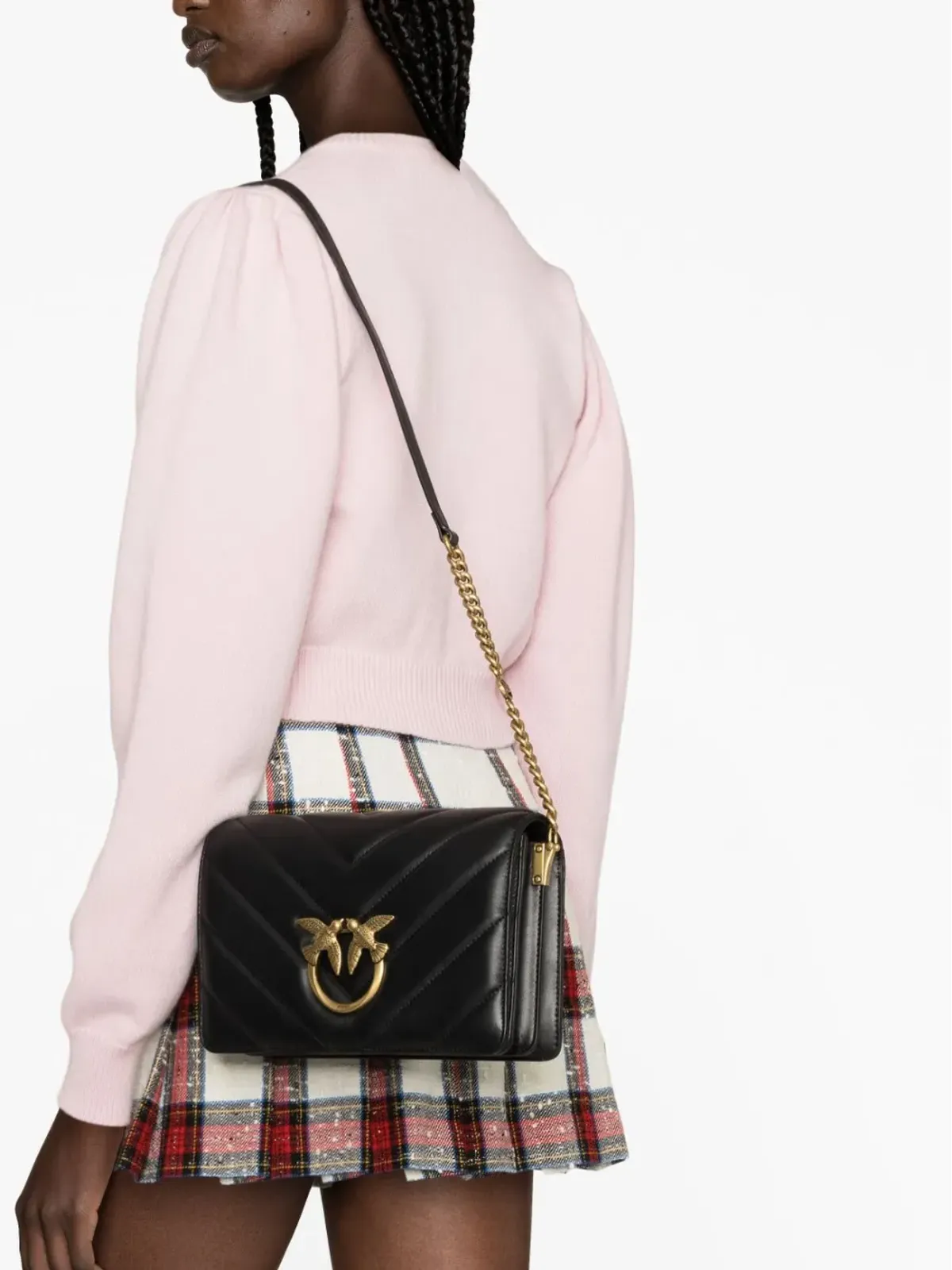 PINKO Love キルティングレザー ショルダーバッグ - 画像3