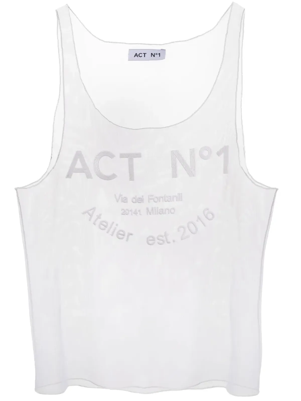 ACT Nº1 ロゴプリントのシアータンクトップ - 画像1