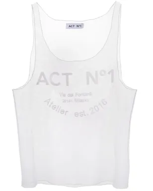 ACT Nº1 ロゴプリントのシアータンクトップ - サムネイル1
