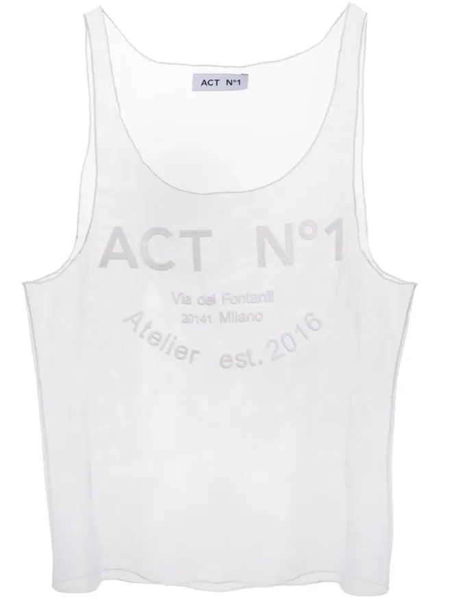 ACT Nº1 ACT Nº1 ロゴプリントのシアータンクトップの商品画像