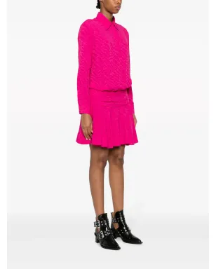 PINKO ロゴジャカードプリーツシャツドレス - サムネイル3