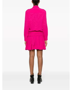PINKO ロゴジャカードプリーツシャツドレス - サムネイル4