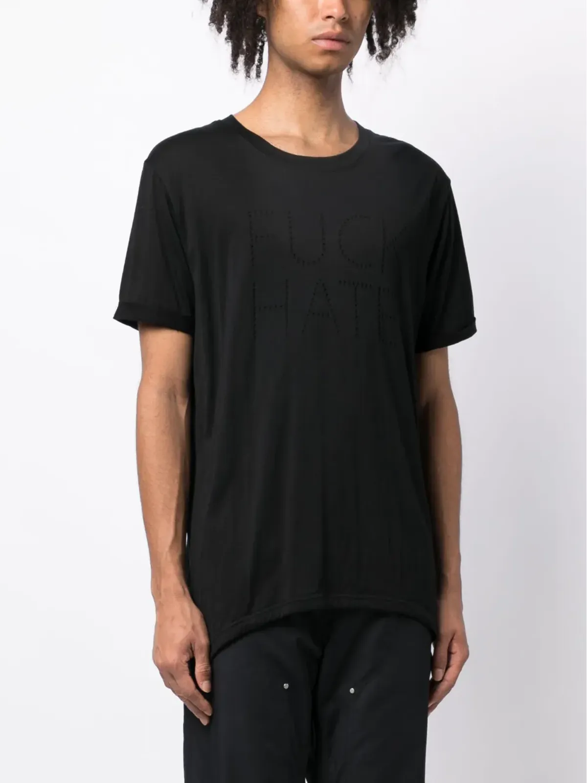 Private Stock The Haine コットンTシャツ - ブラック - 画像3