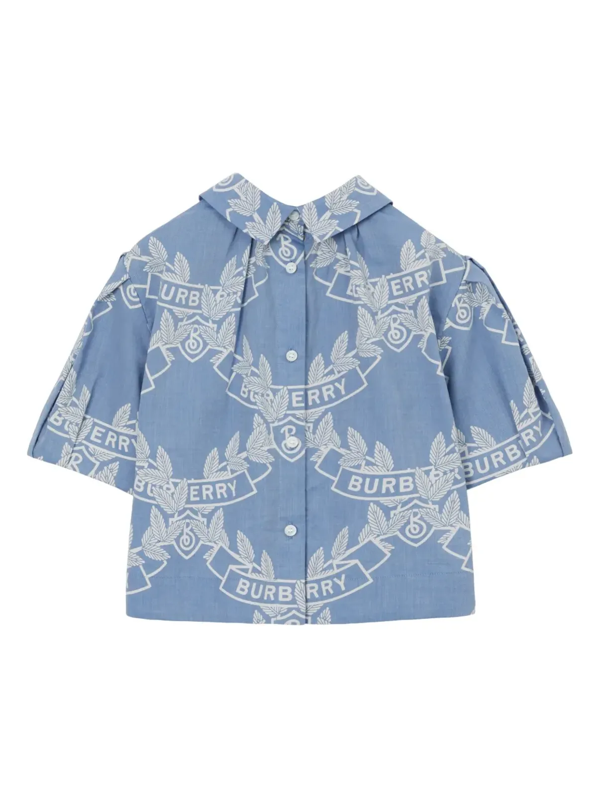 Burberry Kids モチーフプリント コットンシャンブレー ブラウス - 画像2