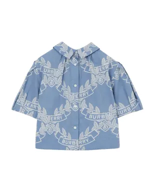 Burberry Kids モチーフプリント コットンシャンブレー ブラウス - サムネイル2