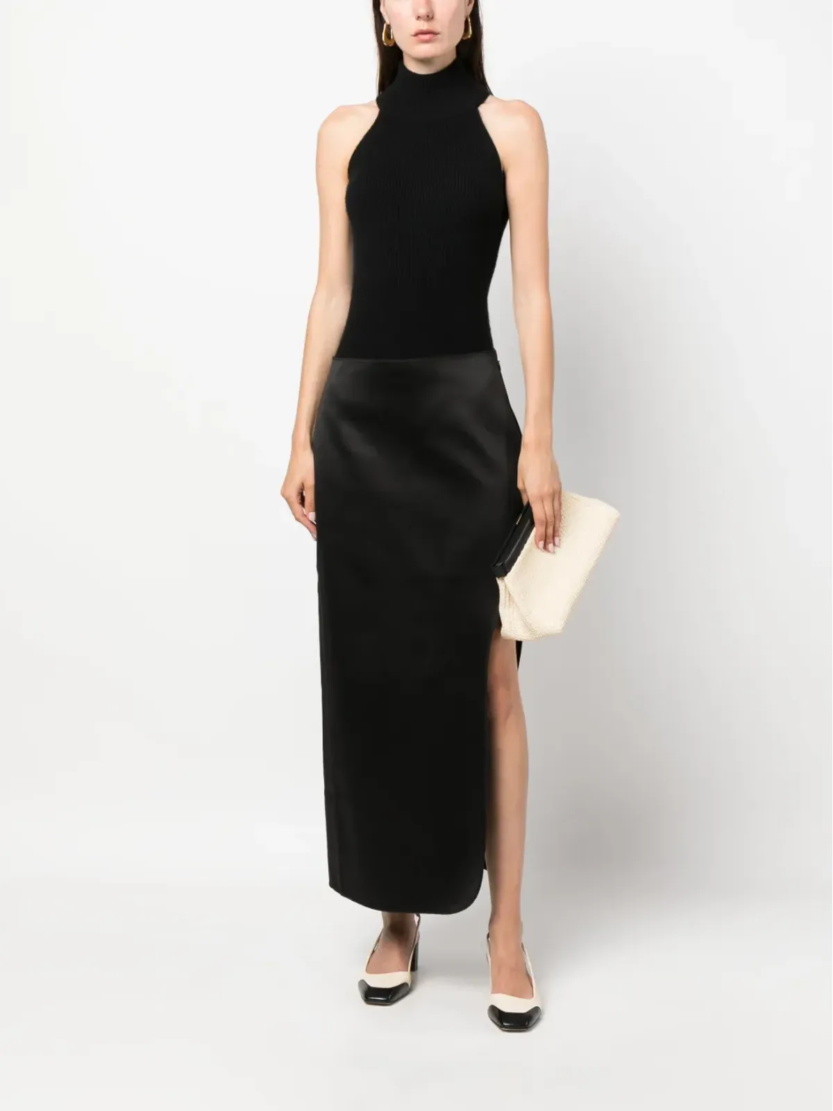 By Malene Birger ウィック サイドスリット マキシスカート - 画像2