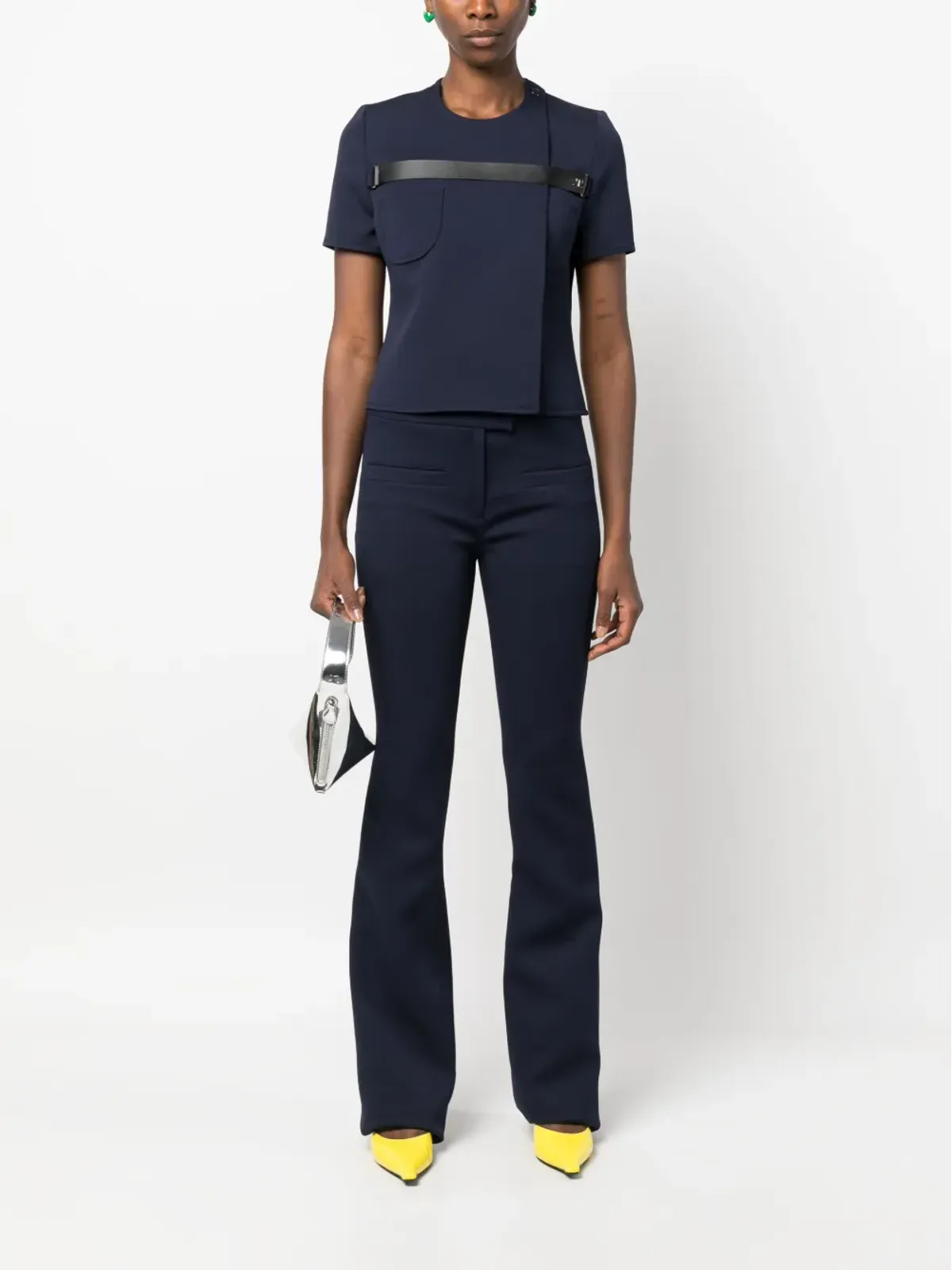 Courrèges ストラップディテール Tシャツ - 画像2