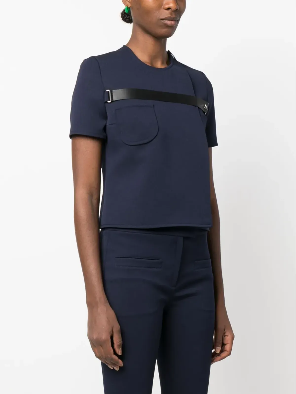 Courrèges ストラップディテール Tシャツ - 画像3