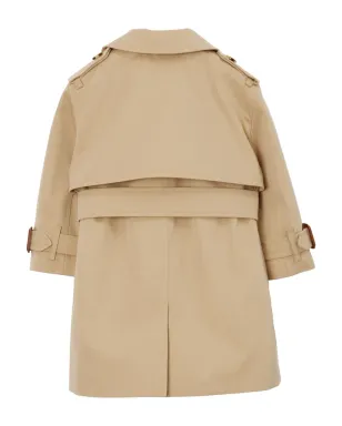 Burberry Kids ベルト付きギャバジン トレンチコート - サムネイル2