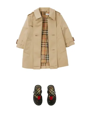 Burberry Kids ベルト付きギャバジン トレンチコート - サムネイル3