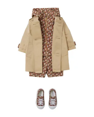 Burberry Kids ベルト付きギャバジン トレンチコート - サムネイル4