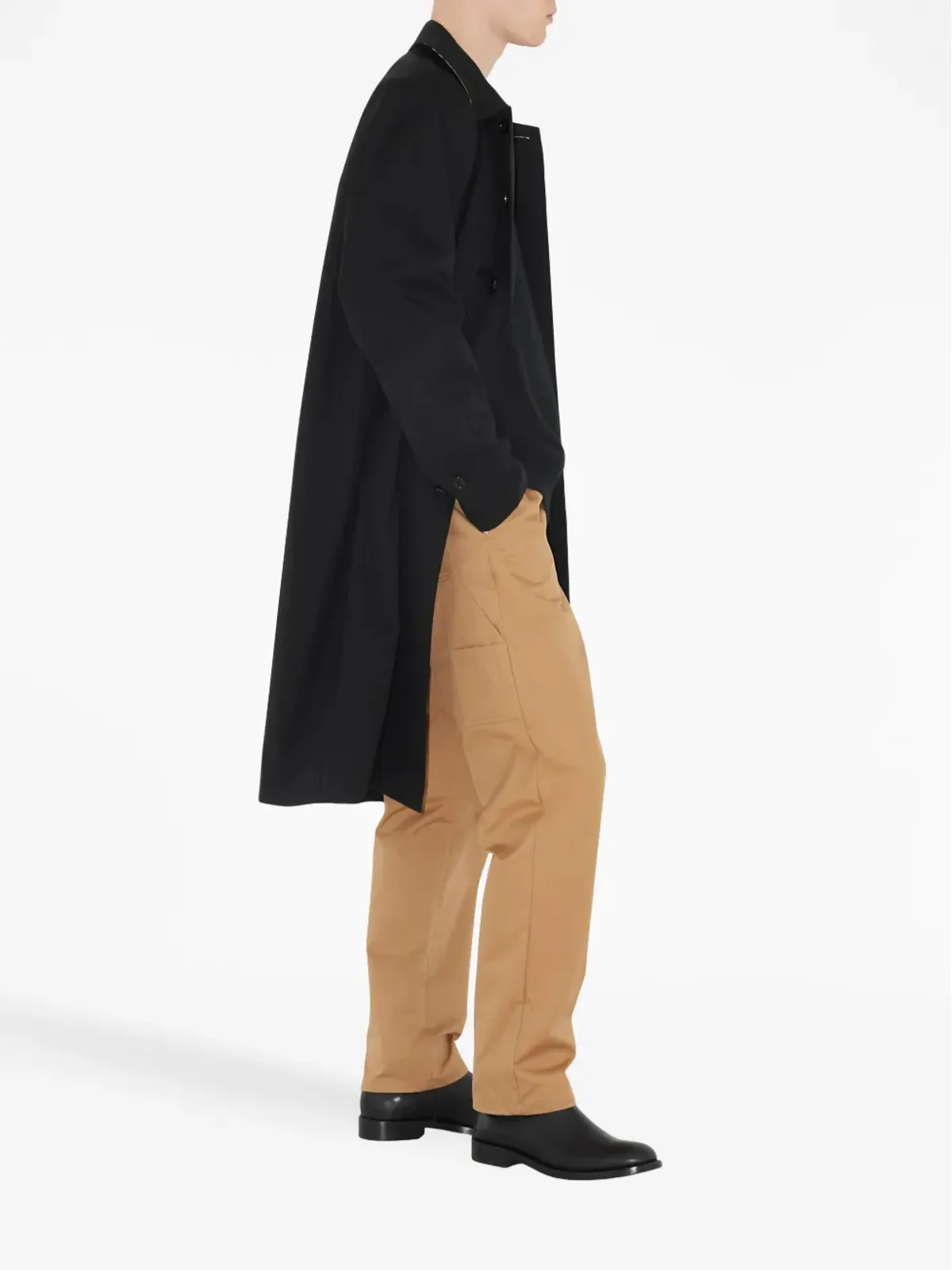 Burberry ロゴタグ コットン ストレートパンツ - 画像3