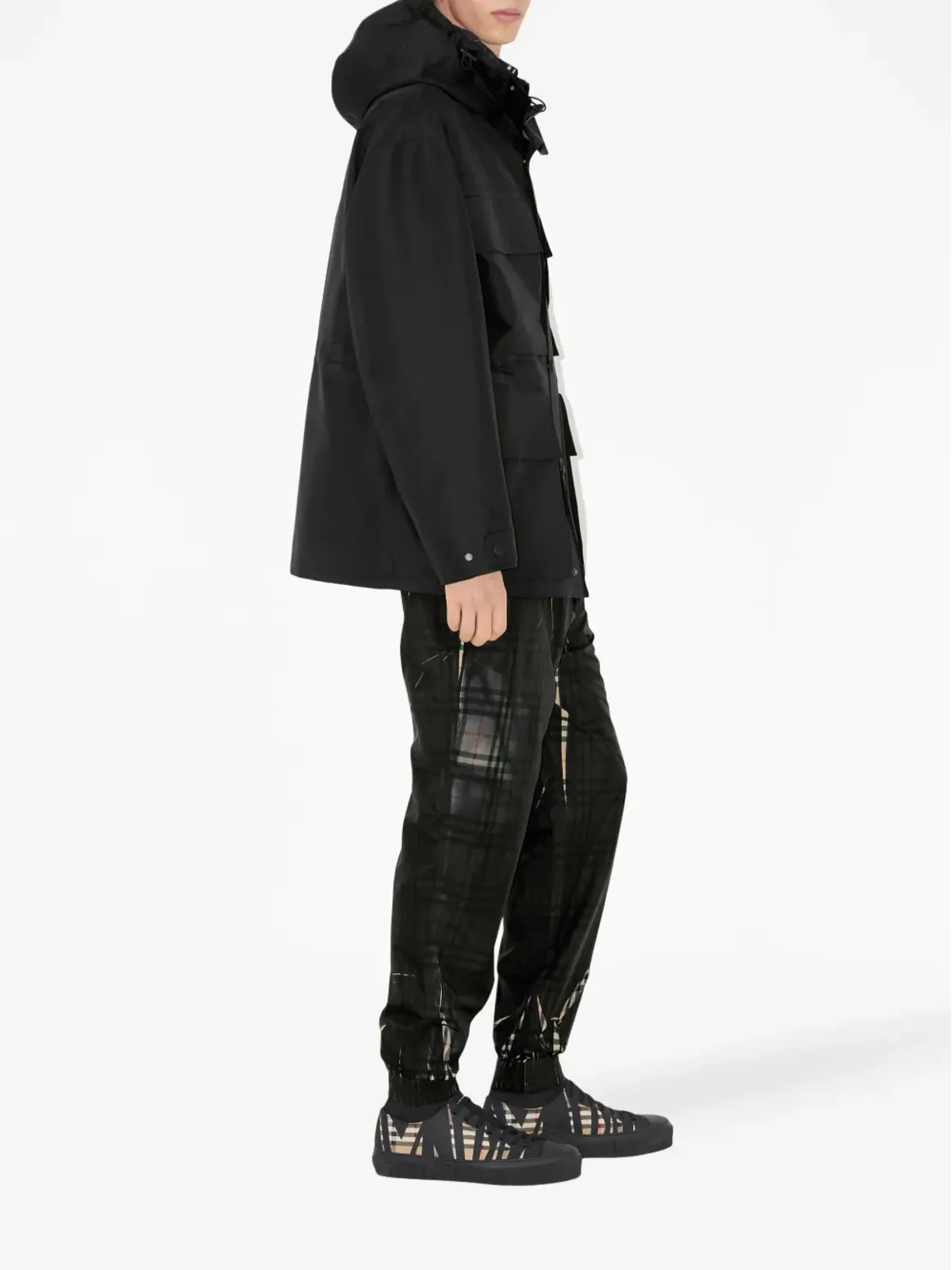 Burberry パッチポケット付きパーカコート - 画像3