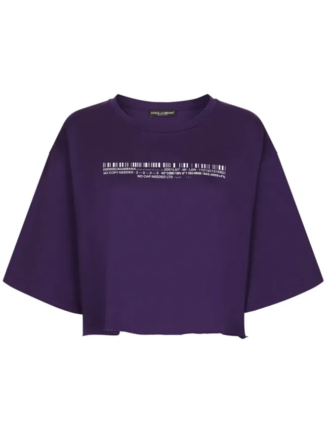 Dolce & Gabbana DGVIB3 Dolce & Gabbana テキストプリント コットン Tシャツの商品画像