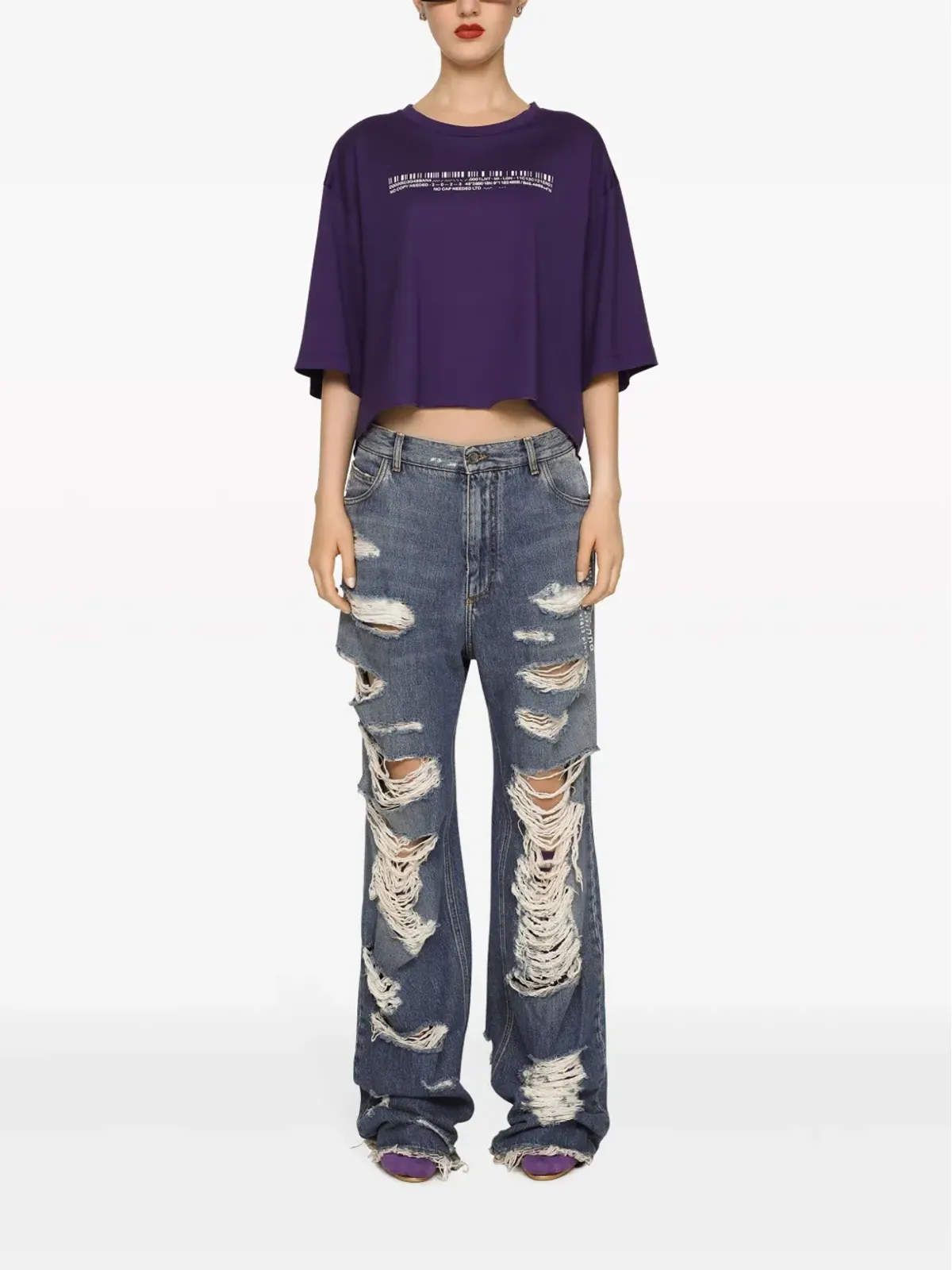 Dolce & Gabbana テキストプリント コットン Tシャツ - 画像2