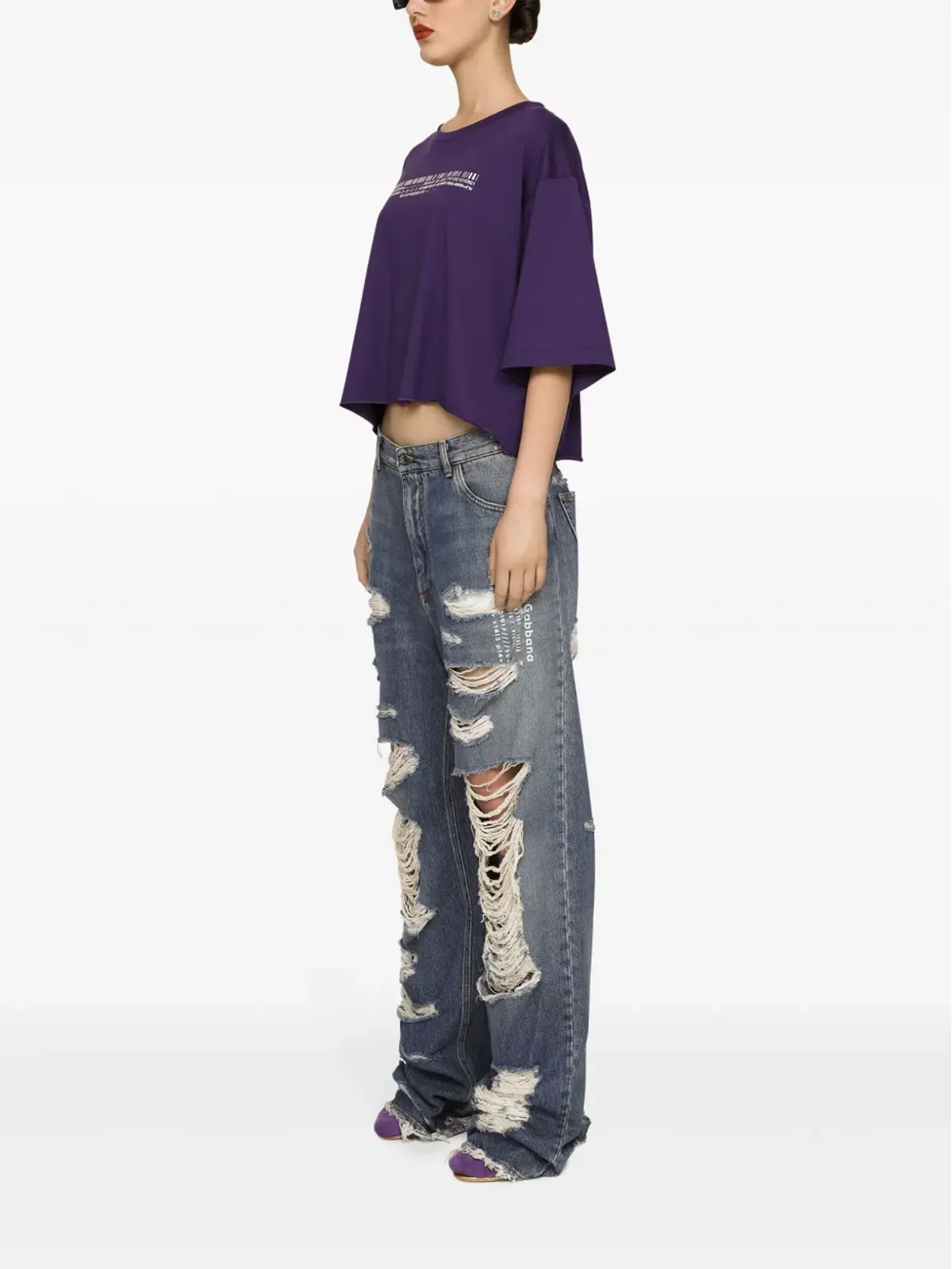 Dolce & Gabbana テキストプリント コットン Tシャツ - 画像3