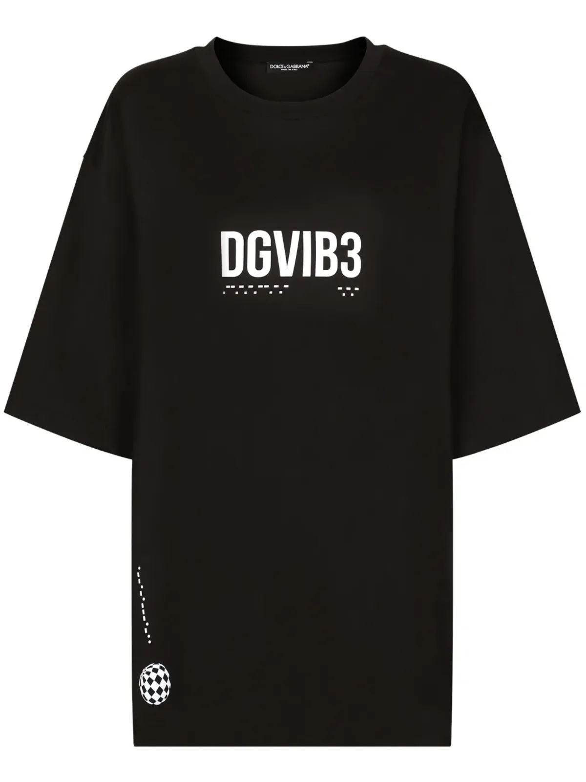 Dolce & Gabbana DGVIB3 ロゴプリント コットン Tシャツ - ブラック - 画像1