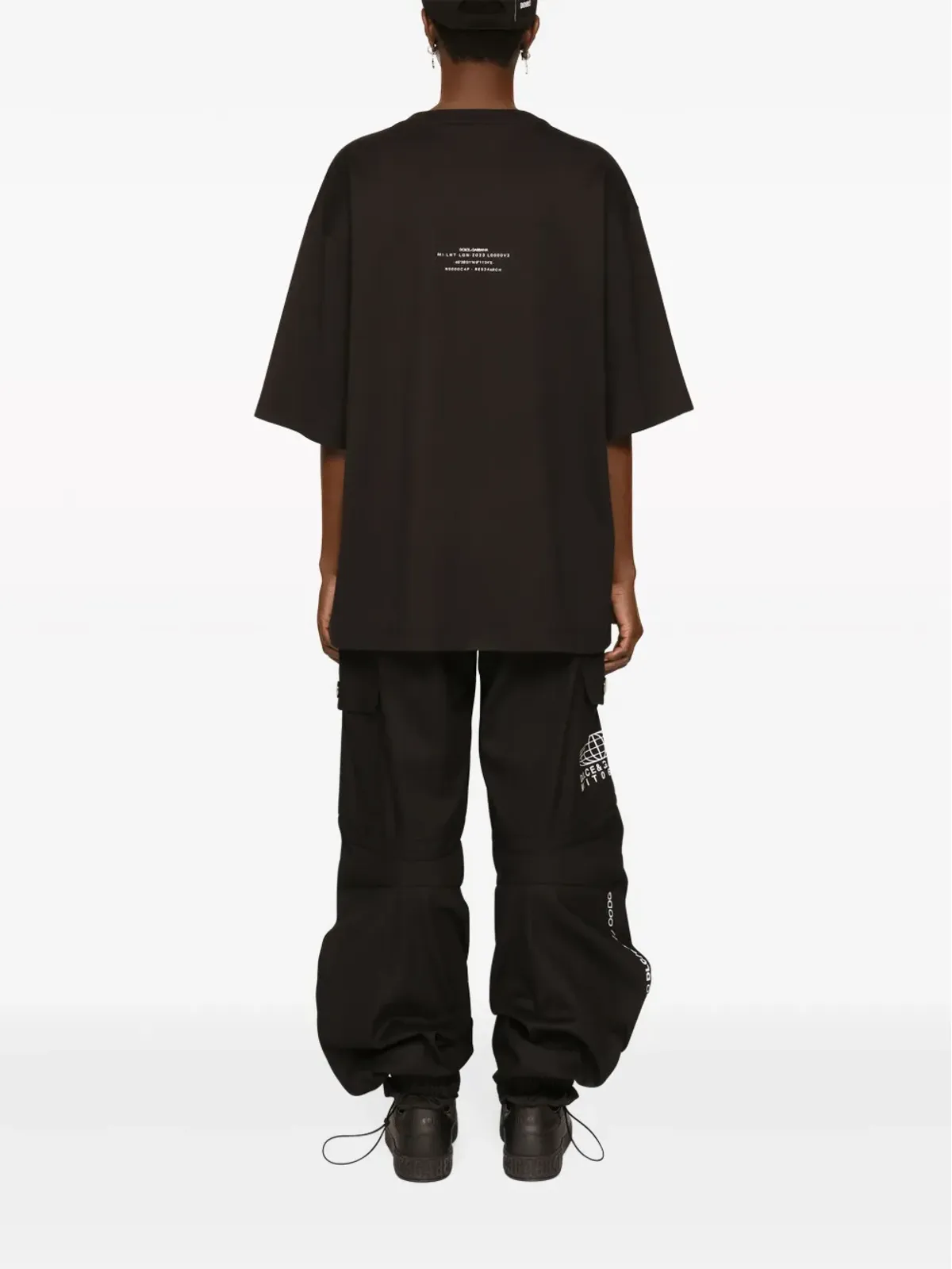 Dolce & Gabbana DGVIB3 ロゴプリント コットン Tシャツ - ブラック - 画像5