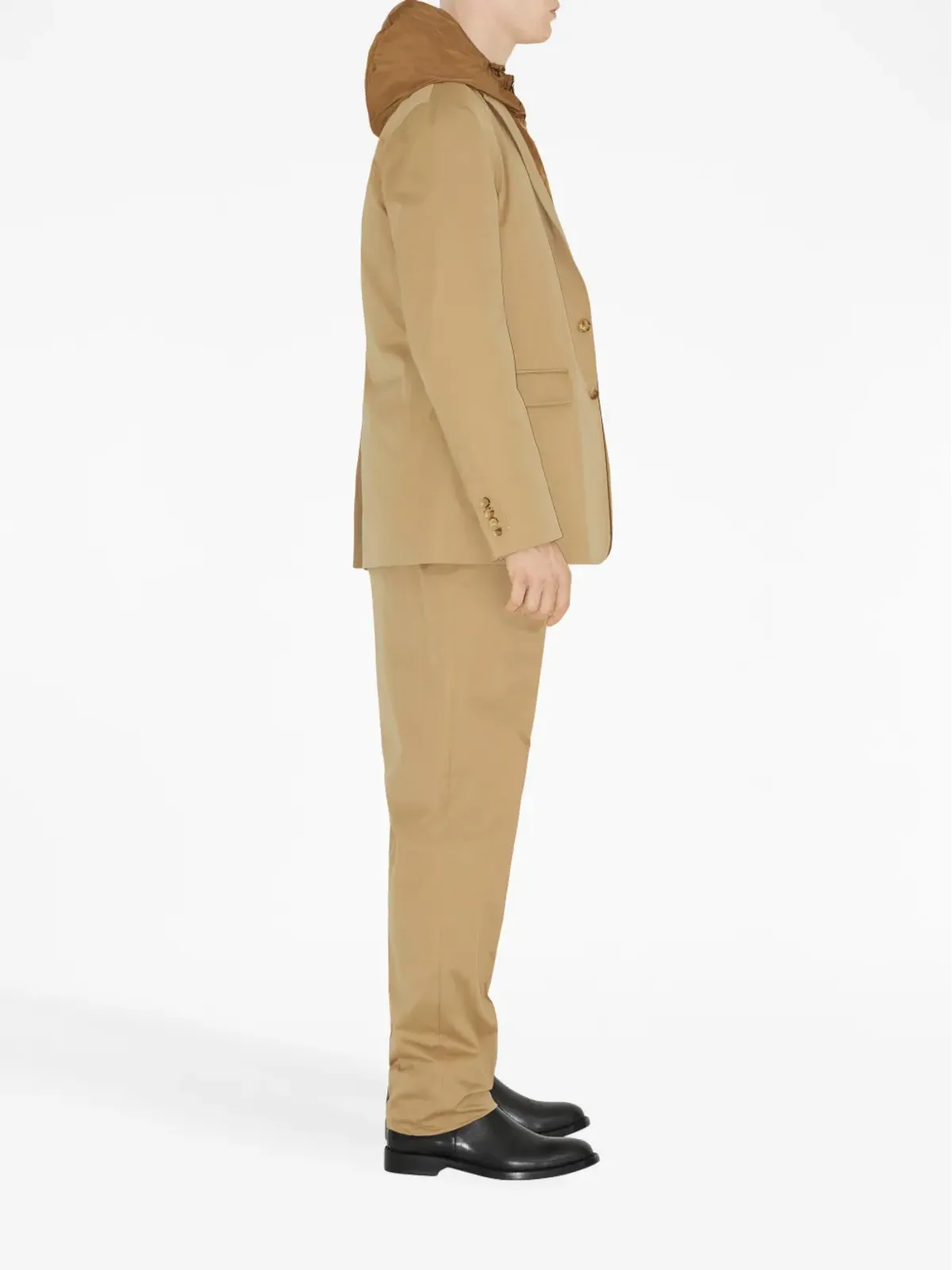 Burberry 刺繍ロゴ入りコットンチノパンツ（ベージュ系） - 画像3